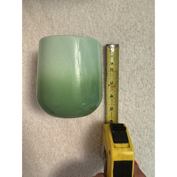 Green Ombre Decor Candle Holder Vase Potter Flower Pot *READ* - Picture 6 of 6